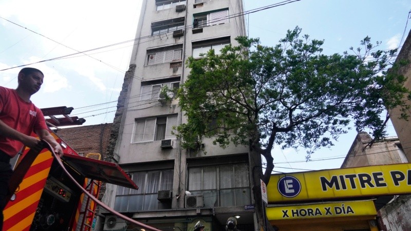 Fue en el noveno piso de la edificación.