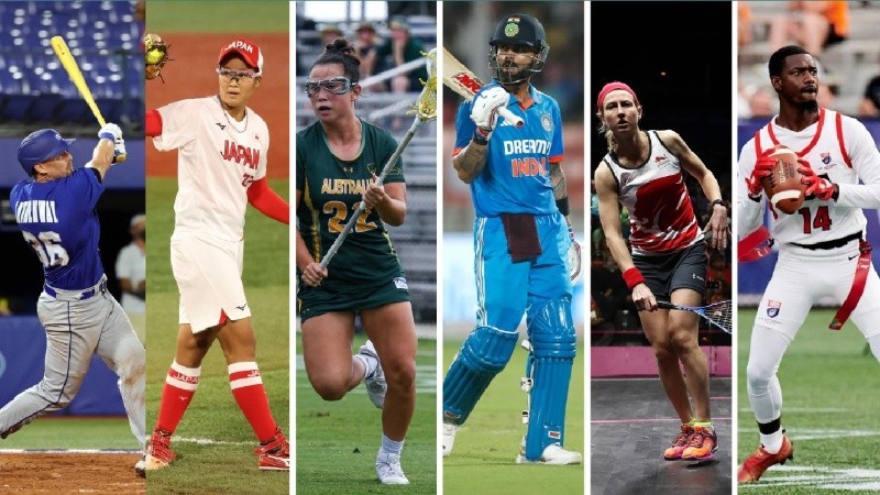 Las disciplinas que se incorporarán son críquet, béisbol/softbol, squash, flag-football y lacrosse.