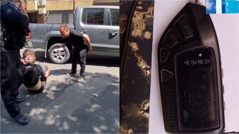 El cordobés fue arrestado por civiles y luego entregado a la policía.