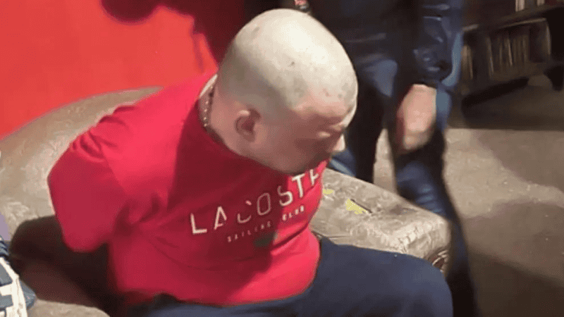 Así lucía Guazzora al momento de su detención.