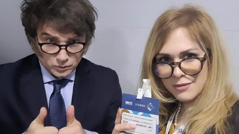 Javier Milei y Lilia Lemoine.