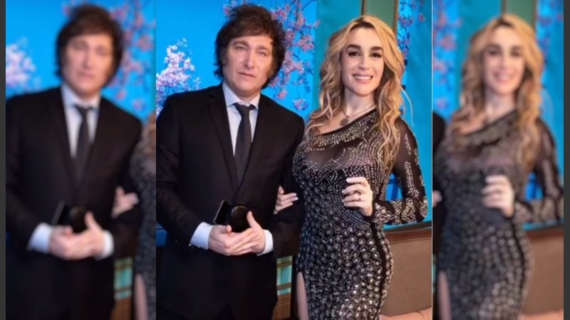 Javier Milei y Fátima Florez.