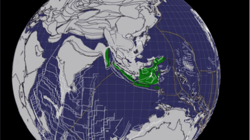 Los fragmentos migraron a través del Océano Índico. 