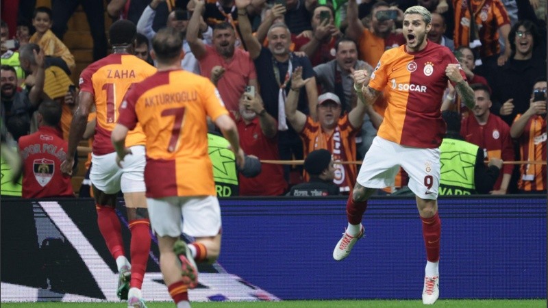El grito de gol de Mauro Icardi para Galatasaray.