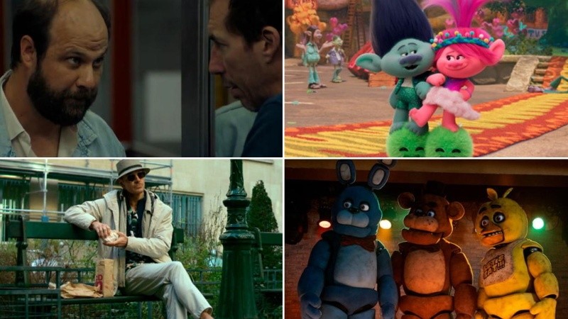 “Los estrenos”, “Trolls 3: se armó la banda”, “El asesino” y “Five nights at Freddy's” renuevan la cartelera.