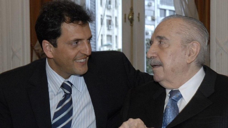 Massa y Raúl Alfonsín, en el homenaje a presidentes en Casa Rosada.