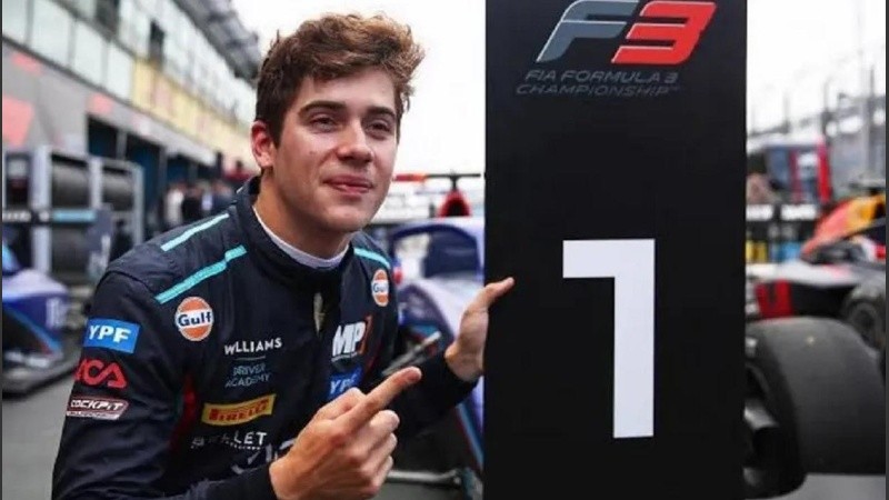 Colapinto tiene 20 años, terminó cuarto en la temporada de Fórmula 3 y en 2024 competirá en Fórmula 2.