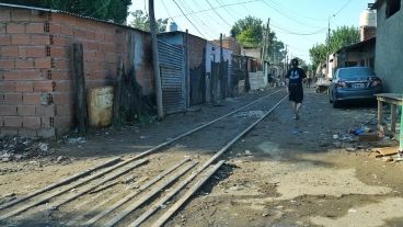 El lugar donde fue acribillado a tiros Franco Alegre, que tenía 25 años.