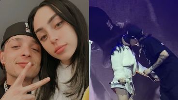 Video: Nicki Nicole y Peso Pluma confirmaron su relación con un beso en pleno concierto | Rosario3
