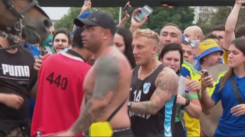 El Polaco en uno de los accesos al Maracaná.