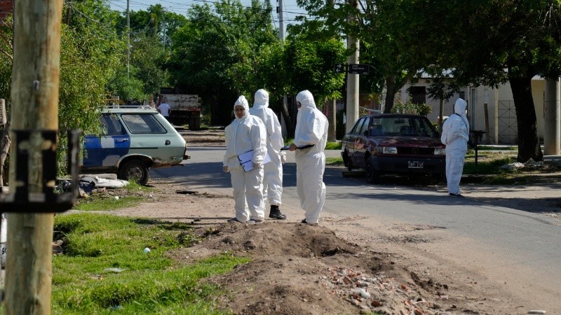 Personal policial trabajó en la zona del ataque.