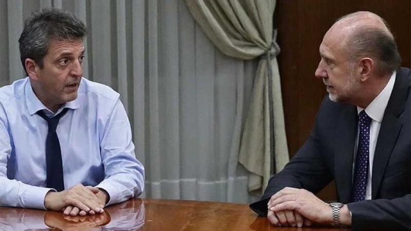 El candidato a presidente y el gobernador de Santa Fe estuvieron juntos este martes en la provincia.