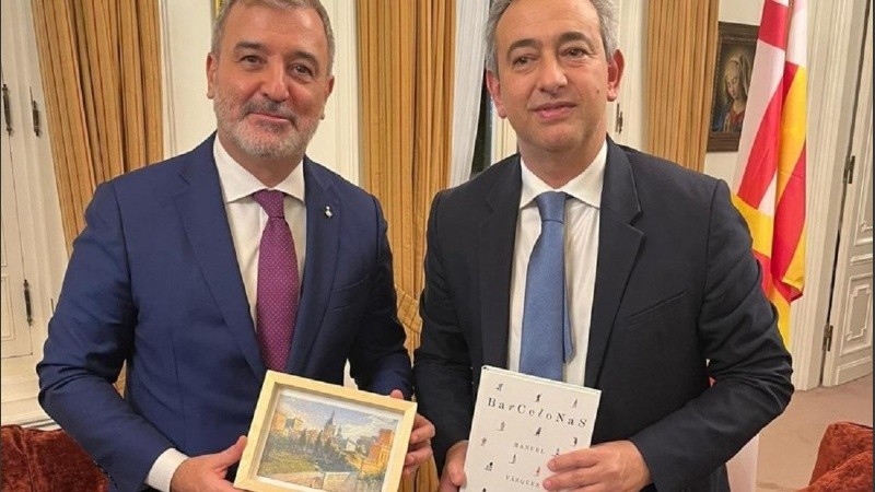 Javkin con Jaume Collboni, alcalde de Barcelona.