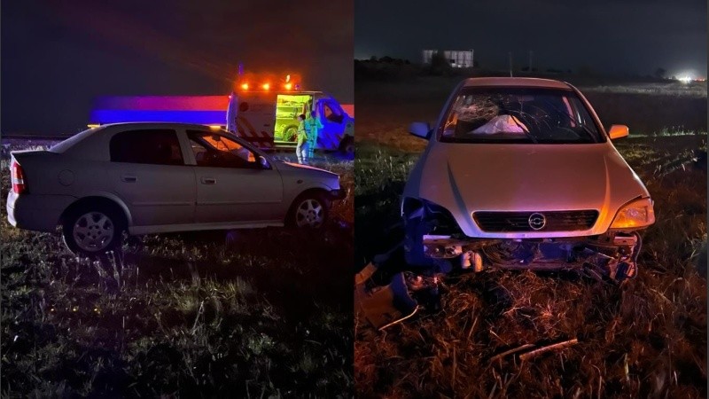 El auto quedó sobre la banquina del lado izquierdo con sentido a Rosario.
