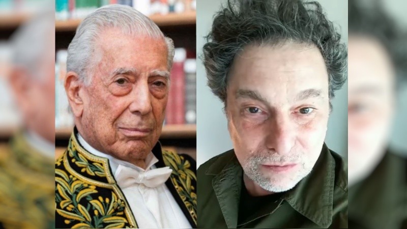 El escritor Mario Vargas llosa y el músico Andrés Calamaro.