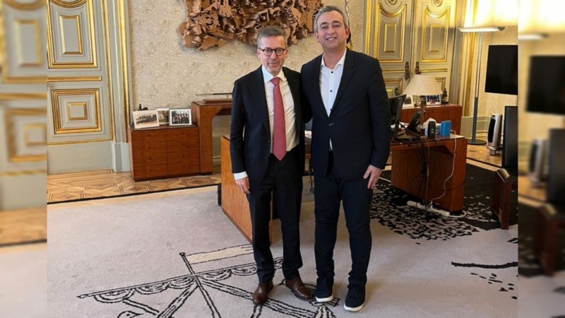 Javkin se reunió con Carlos Moedas, alcalde de Lisboa, en Portugal.