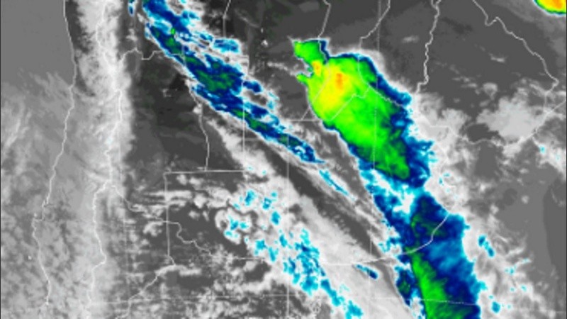El área afectada por el aviso a muy corto plazo, según el SMN.