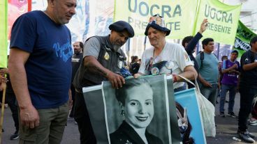 El centro de campaña de Unión por la Patria.