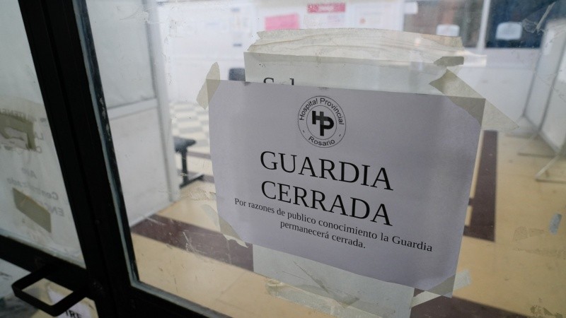 La guardia del Provincial permanece cerrada desde la semana pasada.
