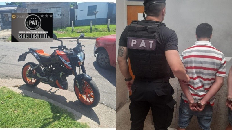La moto de mediana cilindrada fue robada en una escuela de barrio Belgrano sur.