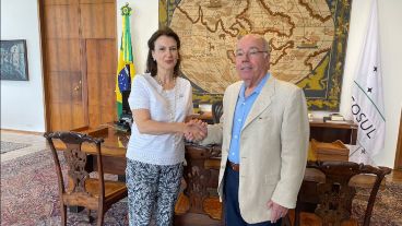 Mondino con el canciller Mauro Vieira.