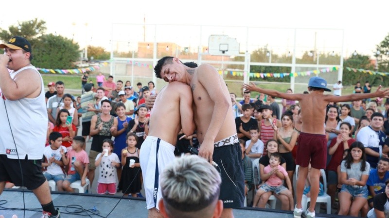 Una de las actividades el programo Hacemos prevención en el barrio Santa Lucía.