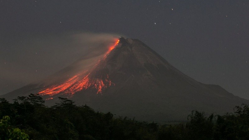 Unas 1400 personas viven en las laderas del Merapi en Rubai y Gobah Cumantiang.