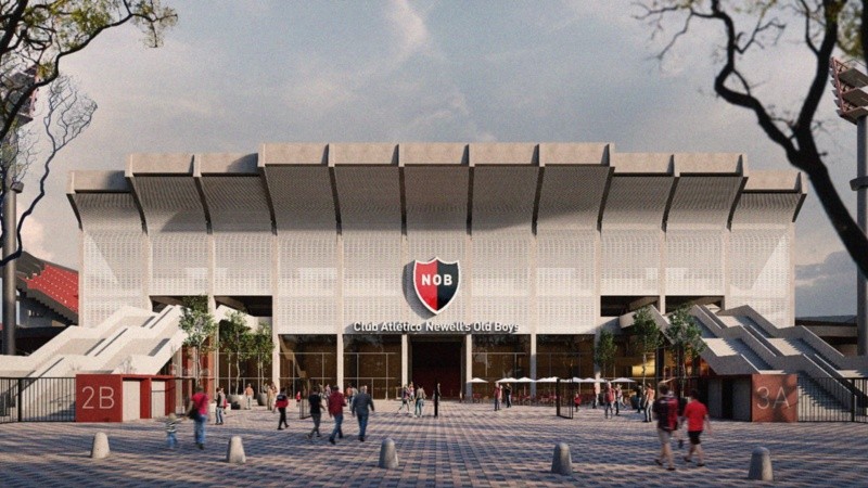 Así se verá el estadio desde el acceso norte a las populares del Palomar.