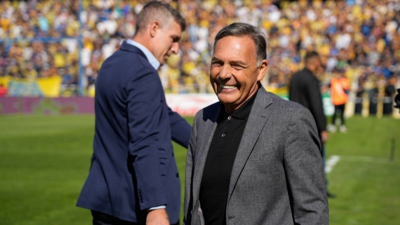 Russo y Palermo cuando Platense visitó a Central en Arroyito, en mayo pasado.