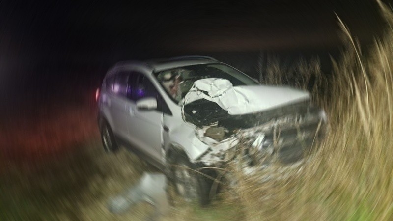 Asi quedó uno de los autos siniestrados.