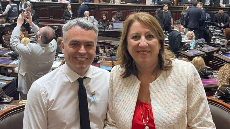 Esteban Paulón y Mónica Fein, diputados nacionales por Santa Fe del Partido Socialista.
