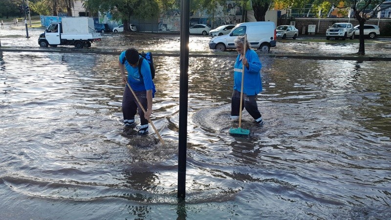 Solo una parte de la ciudad se vio seriamente afectada por la tormenta.