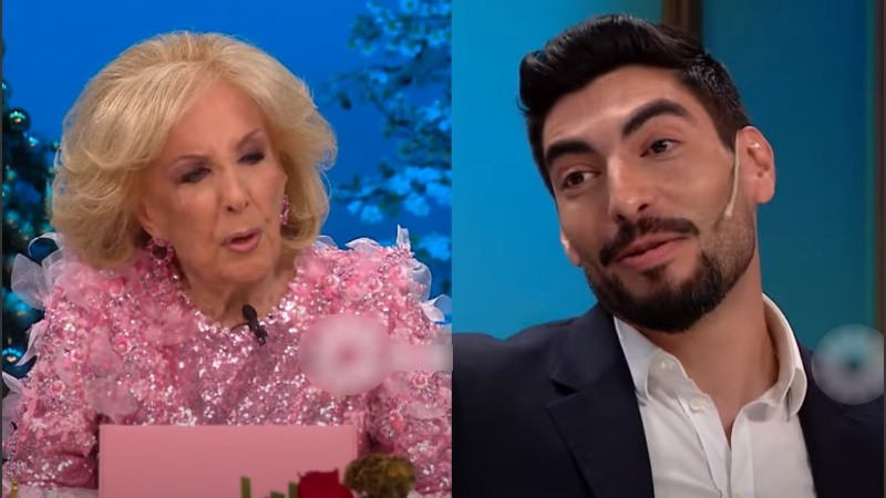 Mirtha Legrand y Facundo Moyano en 