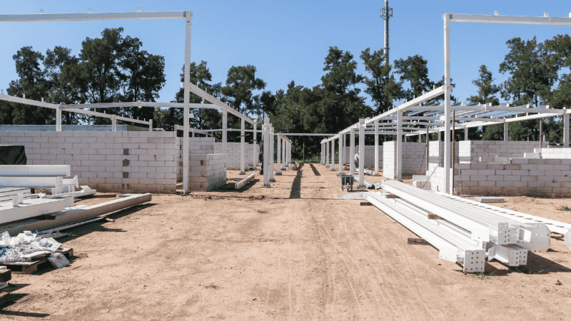 Así se encuentra la obra en Nuevo Alberdi.