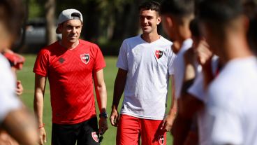 Una postal de esta mañana en el entrenamiento leproso en Montevideo.