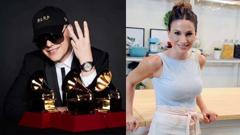 El productor Bizarrap y la influencer Tefi Russo.