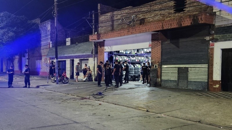 La gomería atacada este lunes por la noche.