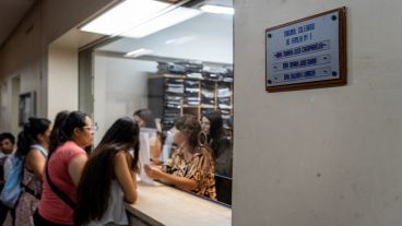 Los pasillos del juzgado de Familia en feria.