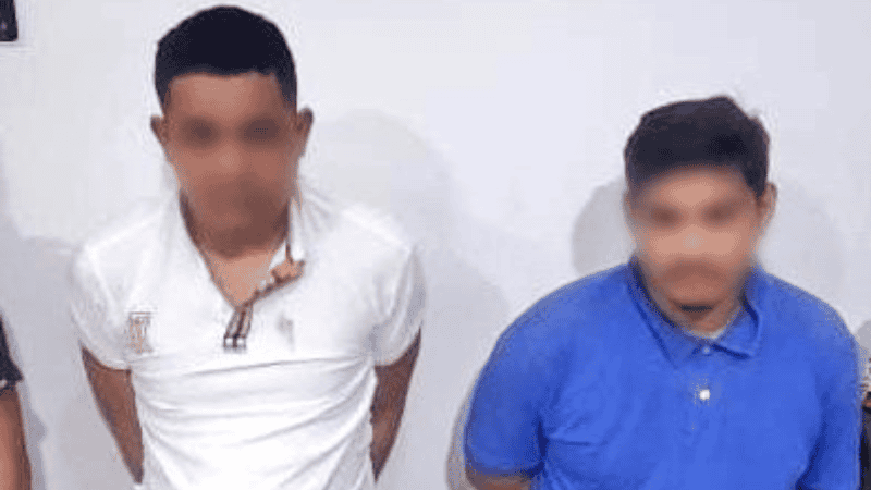 La imagen de los dos capturados que difundió la policía ecuatoriana