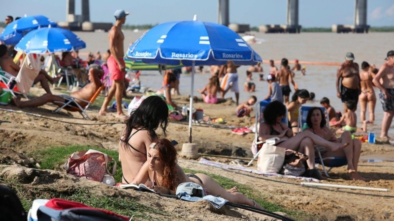 El balneario La Florida, en la costa norte rosarina.