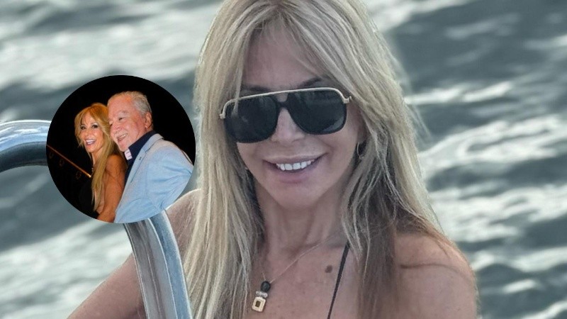 Graciela Alfano disfruta del mar y la playa en Punta del Este.