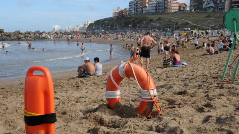 Protesta de guardavidas en Mar del Plata.