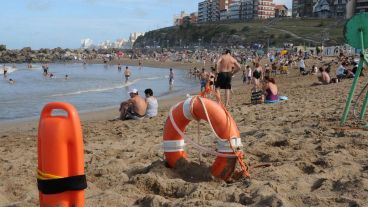 Protesta de guardavidas en Mar del Plata.