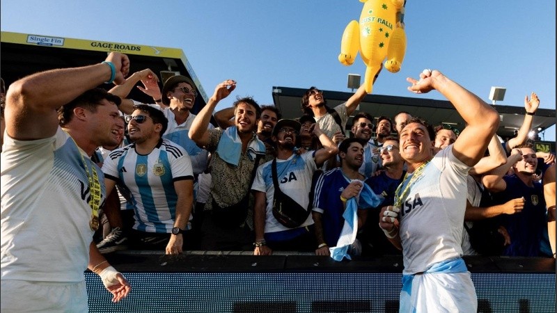 El torneo de Perth representa la octava medalla dorada para Los Pumas 7s en su historial dentro del circuito
