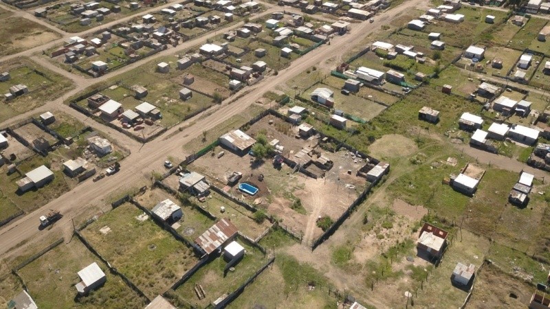La policía encontró la pileta robada gracias a las imágenes de un dron.