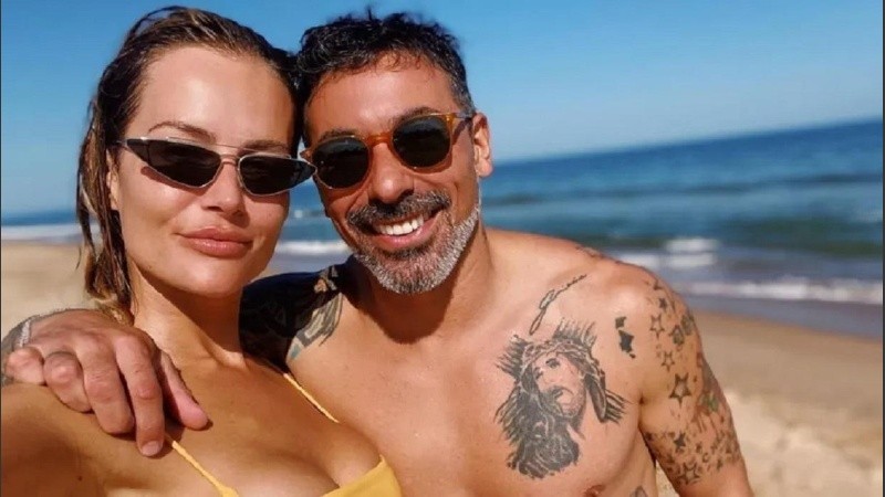 Lavezzi y Borges cuando eran pareja.