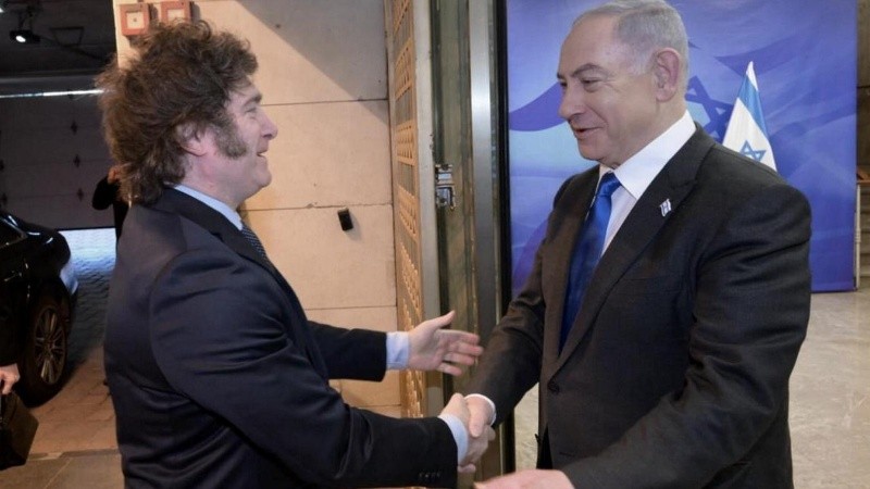 El encuentro entre Javier Milei y Benjamin Netanyahu.