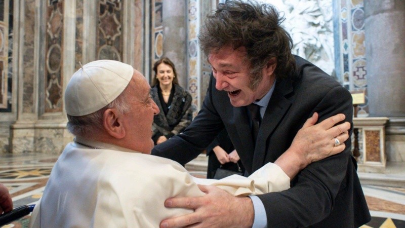 El papa saludó al presidente argentino.