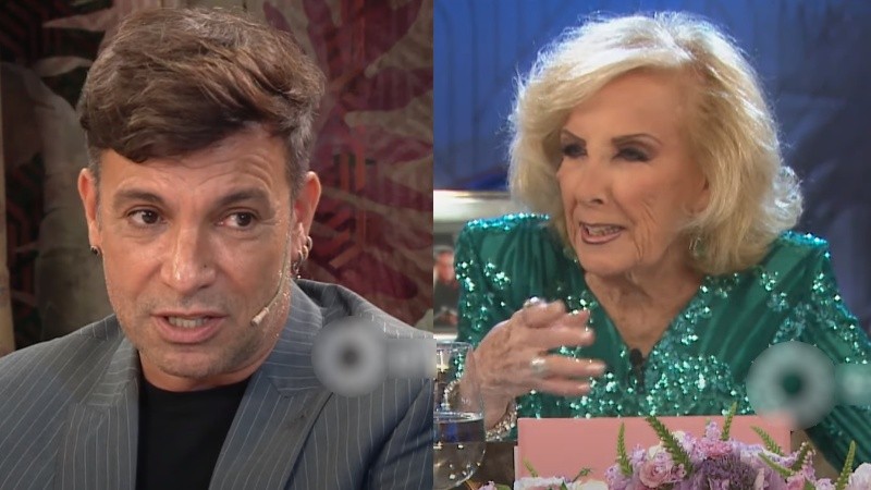 El humorista Martín Bossi y Mirtha Legrand.