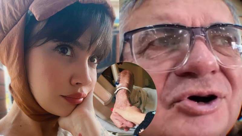 La actriz Celeste Cid y su papá, Aníbal.